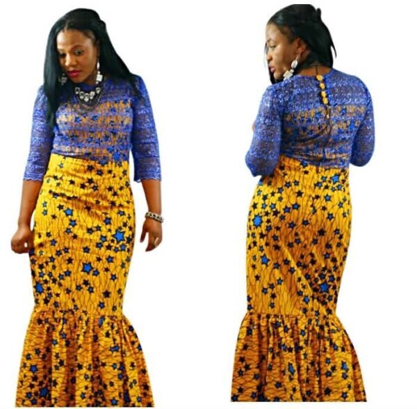 African women Ankara Gown Design WAGD002